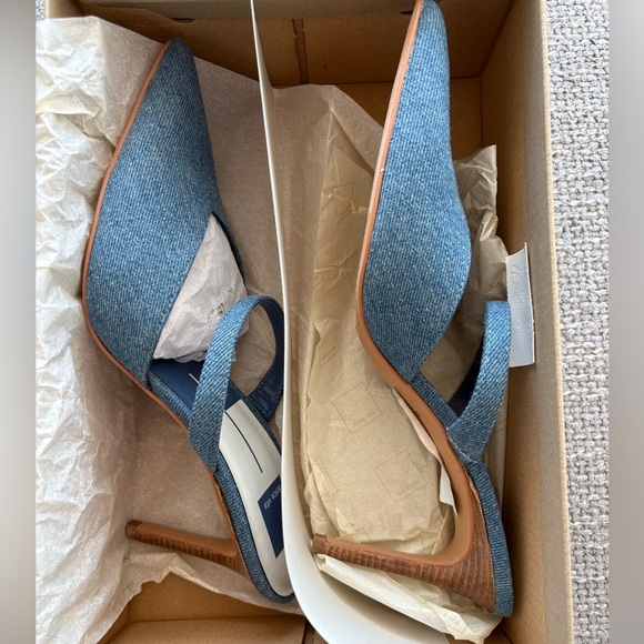 Dolce Vita Kanika Denim Pointed-Toe Heels Size 9 brand new - Picture 6 of 13